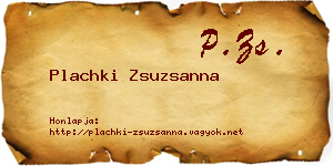 Plachki Zsuzsanna névjegykártya